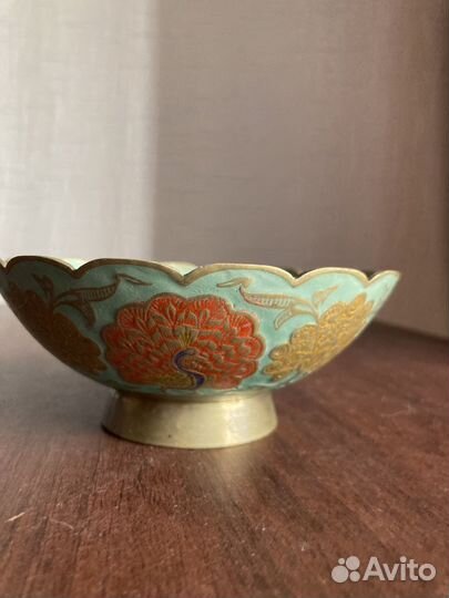 Тарелка декоративная латунная