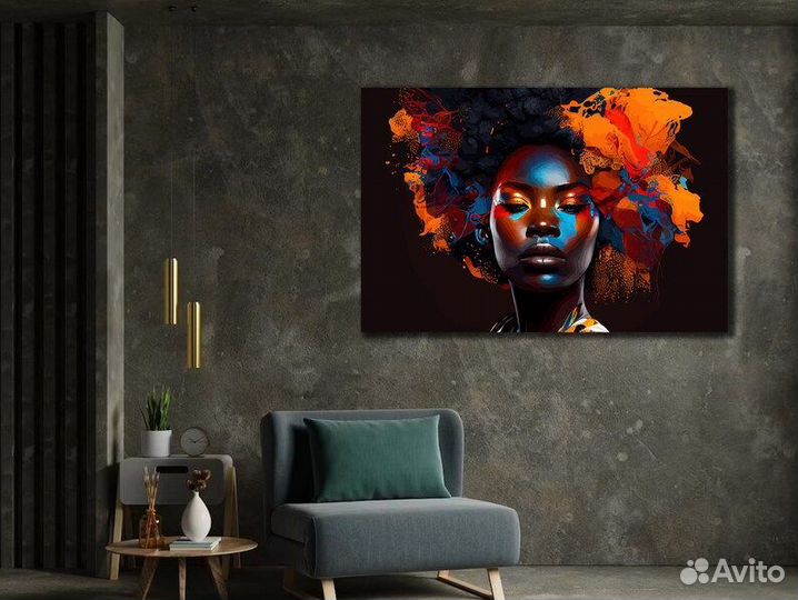Картина маслом по фото африканка Ваш дом Ваш стиль