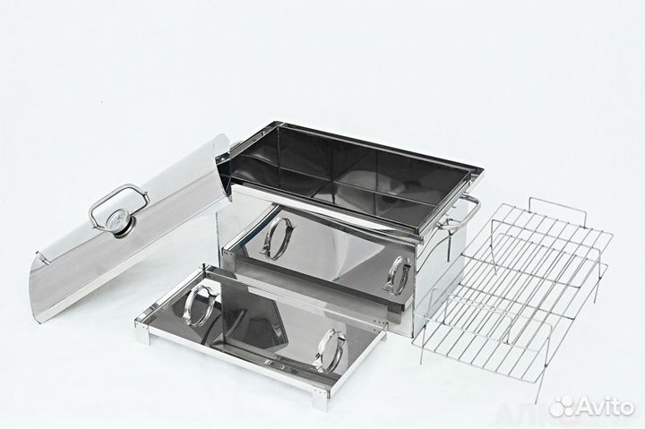 Коптильня с гидрозатвором и термометром малая