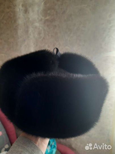 Норковая шапка мужская ушанка