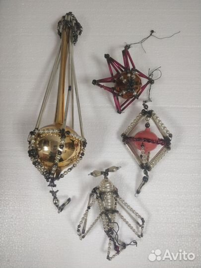 Ёлочные игрушки стеклярус из СССР