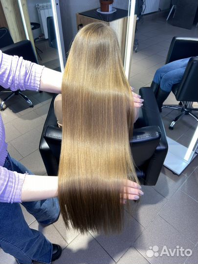 Кератиновое выпрямление волос