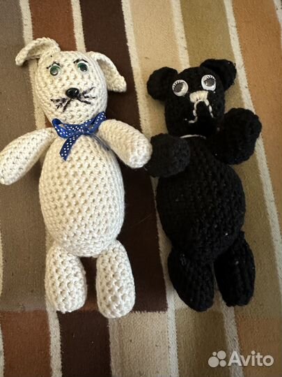 Вязаные игрушки ручной работы мишка