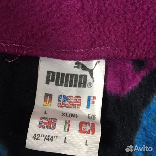 Puma флисовая кофта 90's vintage