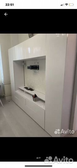 Стенка в гостиную белая бу