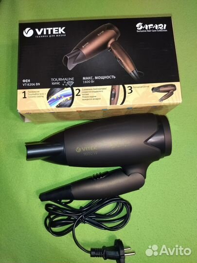 Фен vitek VT-8206 BN Safari