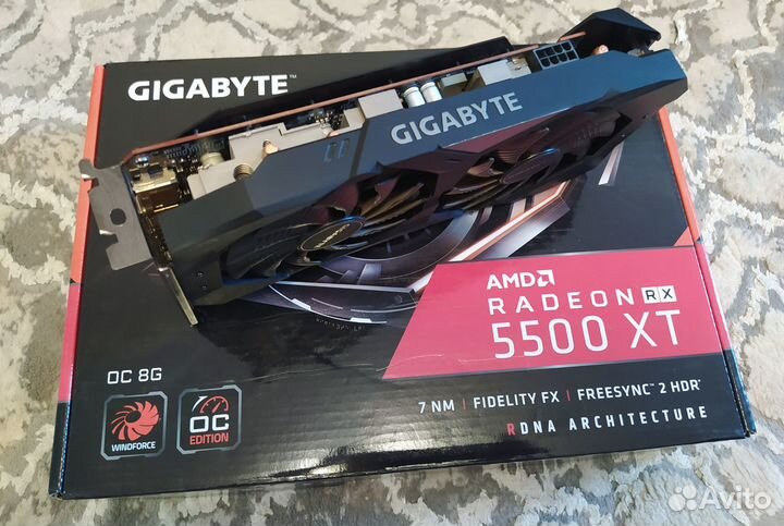 Видеокарта gigabyte AMD Radeon RX 5500XT OC 8GB