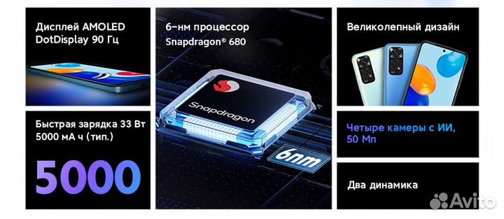 Xiaomi Redmi Note 11, 4/64 ГБ