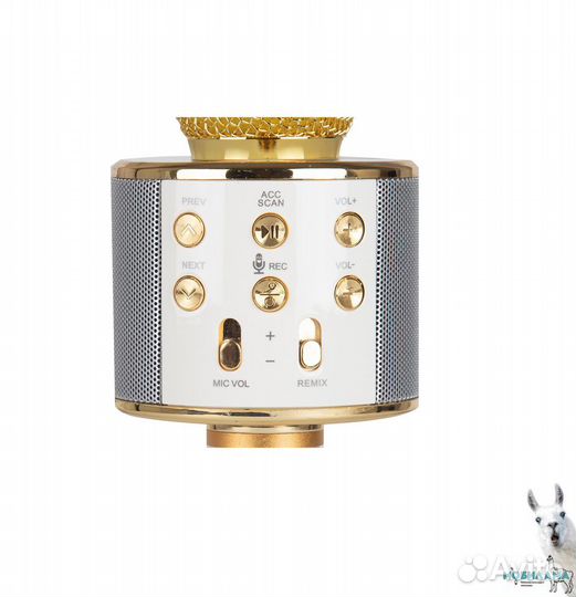 Bluetooth-микрофон WS-858 (бело-золотой)