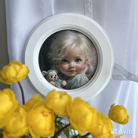 Картина Девочка с мишкой
