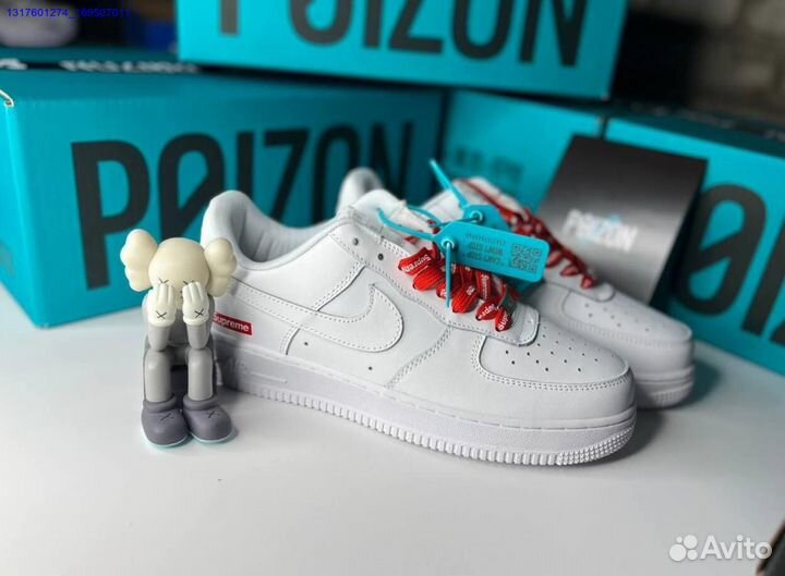 Кроссовки nike air force 1 supreme оригинал Poizon