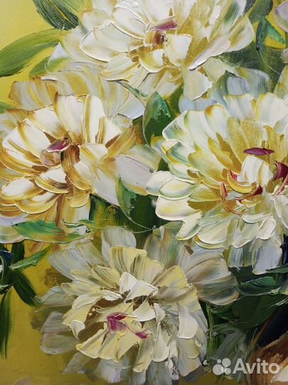 Картина маслом на холсте цветы