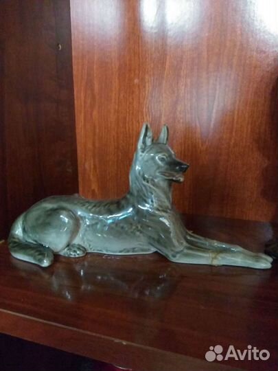 Подсвечник статуэтка ангел путти собака фарфор