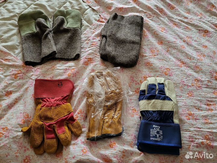 Перчатки рабочие кожаные