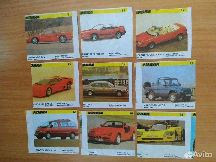 Вкладыши редкие