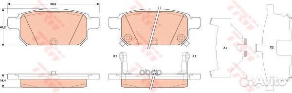 Колодки тормозные дисковые зад GDB3529 TRW