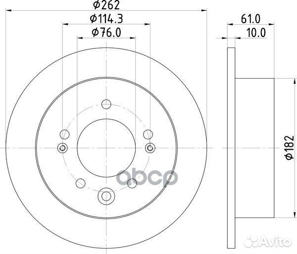 Диск тормозной зад ND6057K nisshinbo