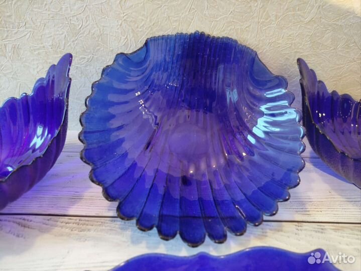 Ваза для фруктов, кобальт