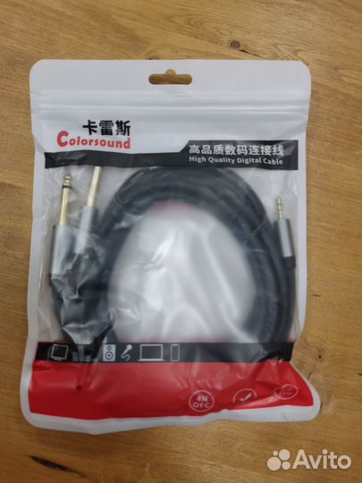 Аудио кабель jack 3,5 -2x6,5