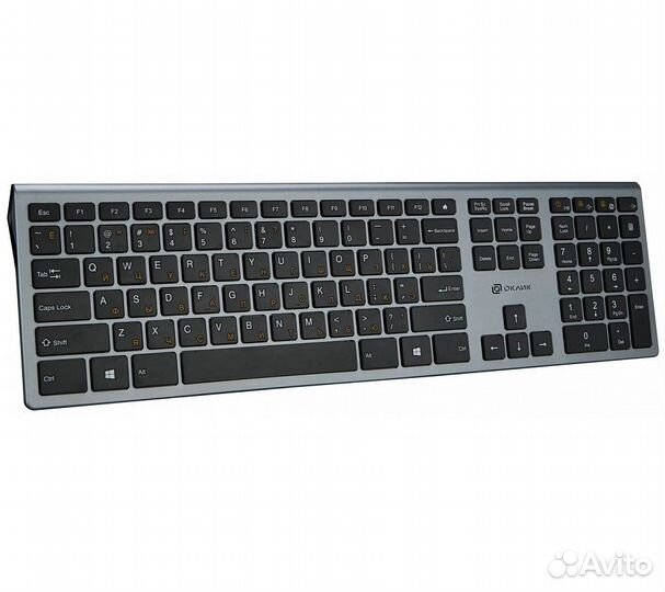 Клавиатура Оклик 890S, серый/черный