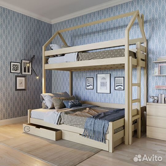 Детская кровать двухъярусная