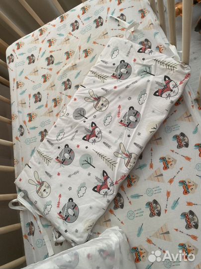 Детская кроватка, матрас, бортики