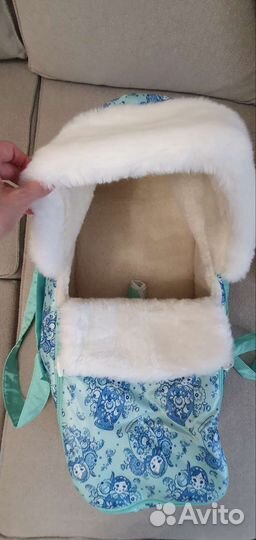 Меховая люлька переноска