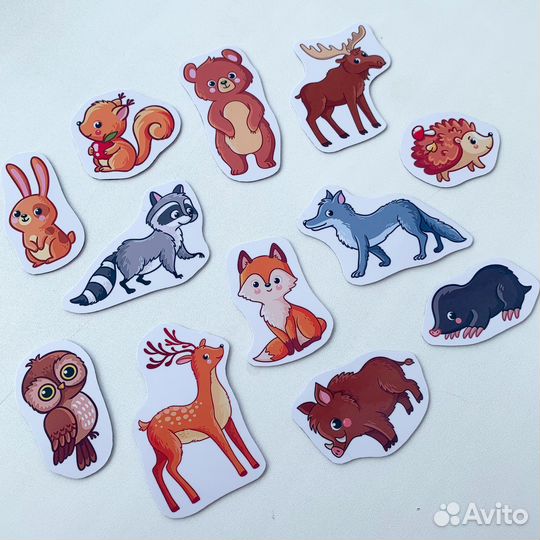Магниты детские развивающие игры животные