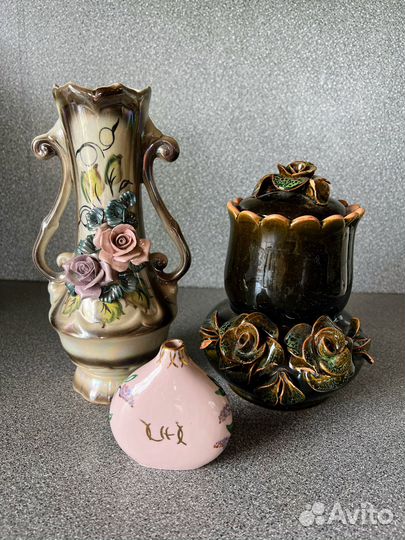 Чайники вазы солонки кувшины графины керамика