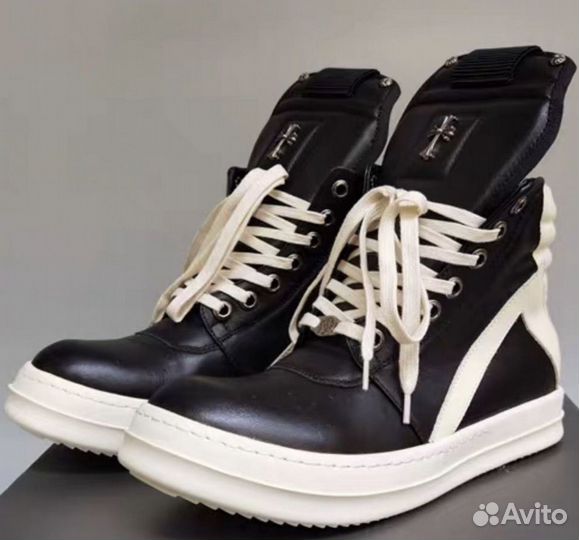 Кеды Rick Owens Chrome Hearts Geobasket