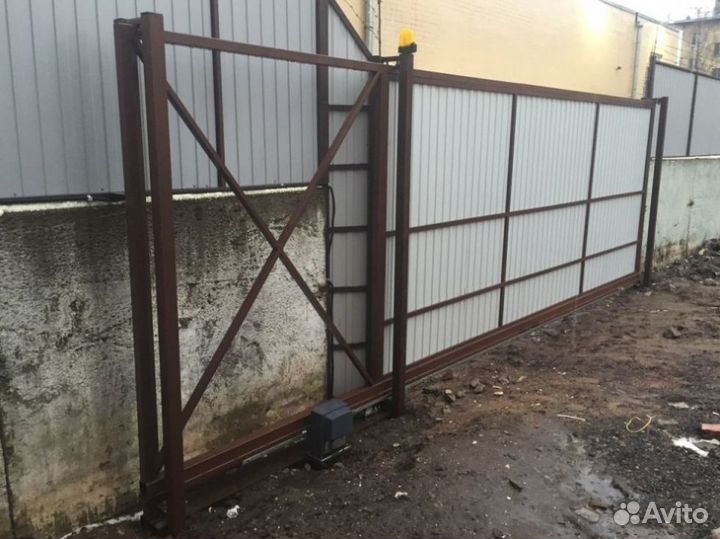 Откатные ворота для дома