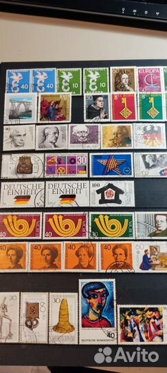 Почтовые марки Австрии и фрг 70-90х г. 87шт