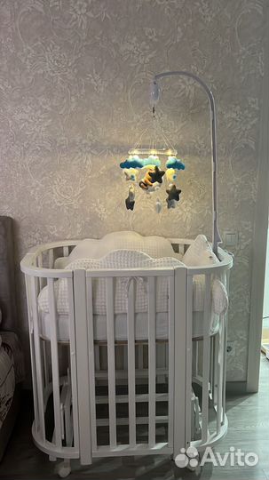 Мобиль на кроватку из фетра с подсветкой и музыкой