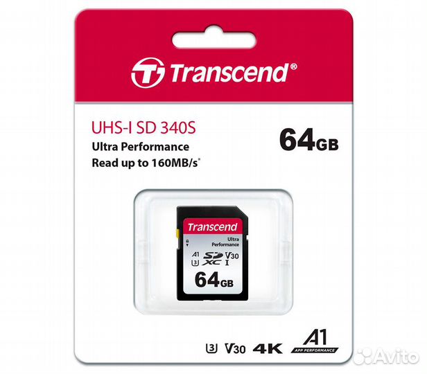 Карта памяти Transcend sdxc 64GB 340S UHS-I Class