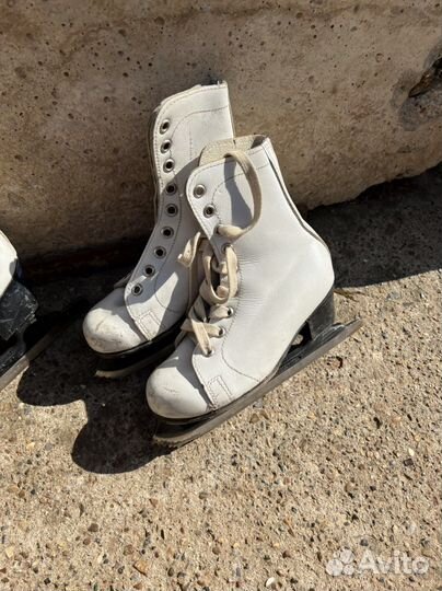 Коньки детские фигурные Натуральная кожа