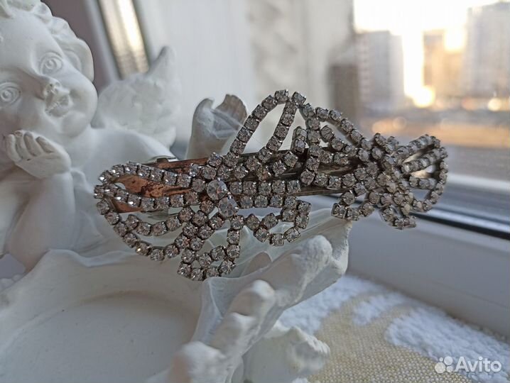 Винтажные заколки для волос Стекло