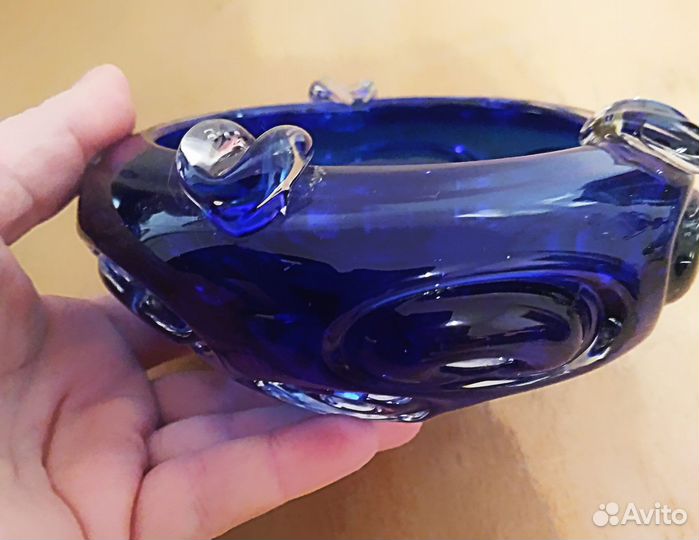 Пепельница из чешского стекла