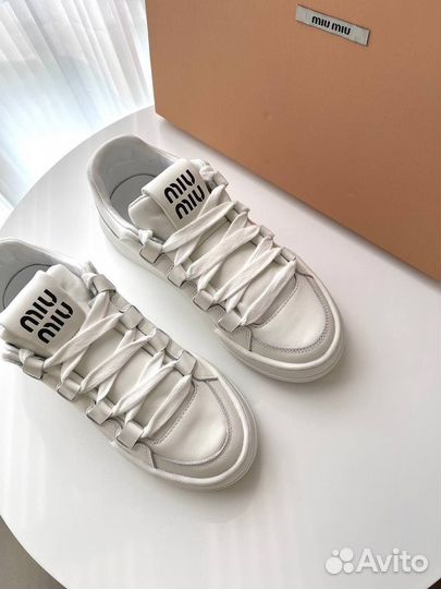 Кеды Miu Miu кожаные