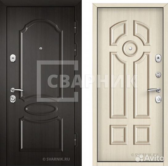 Трехстворчатая входная дверь на заказ. Установка