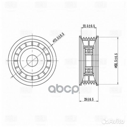 Ролик ремня приводного ford focus II (05) 1.8I