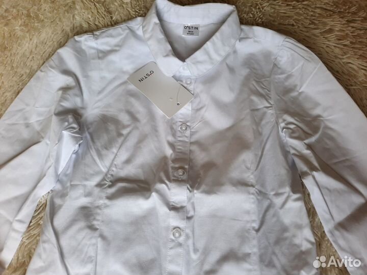 Блузка для девочки новая 134 белая