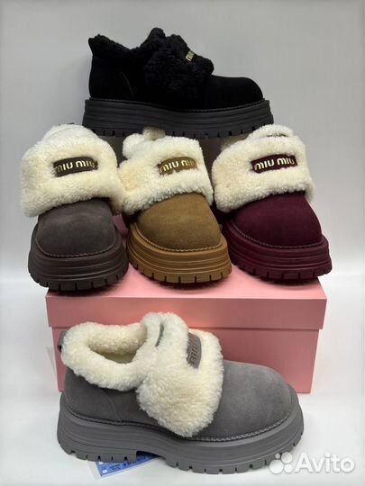 Ботинки Miu Miu на липучках