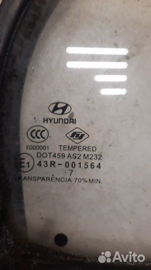 Стекло двери задней правой форточка Hyundai Accent