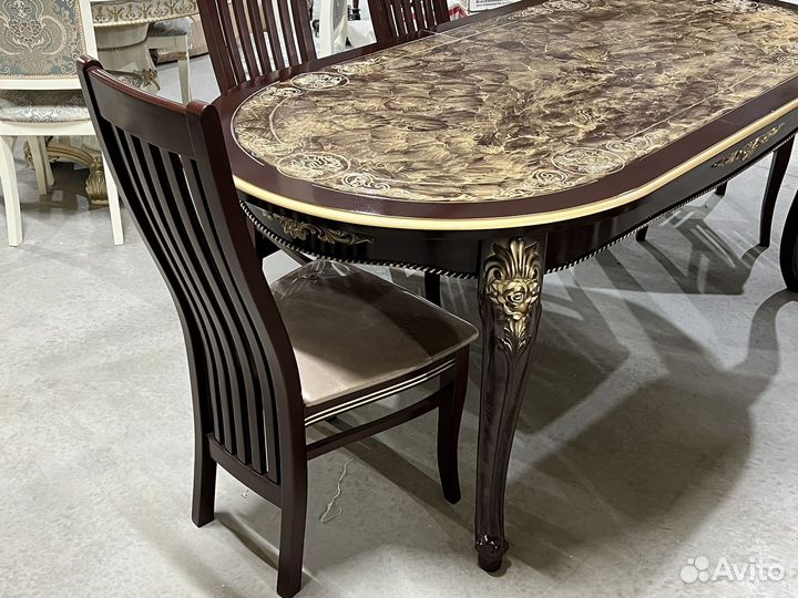 Стол обеденный овальный раздвижной