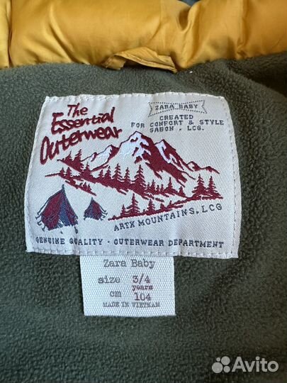 Жилетка утепленная детская Zara, р-р 104