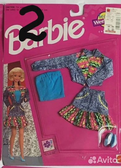 Винтажные аутфиты для куклы Barbie 90х