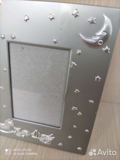 Рамка для фото серебряная