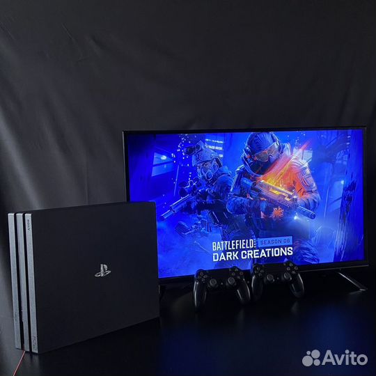 Sony playstation 4 pro 1tb + 123лучших игр