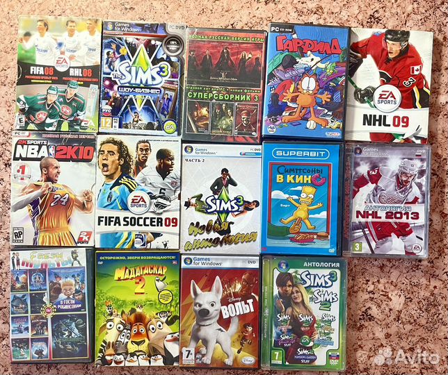 Диски на ps,пк,dvd