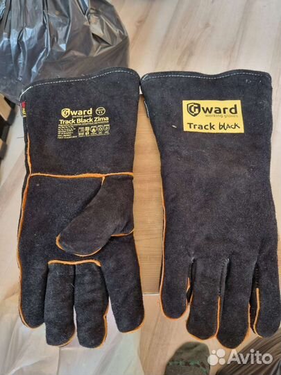 Перчатки из спилка защитные удлиненные